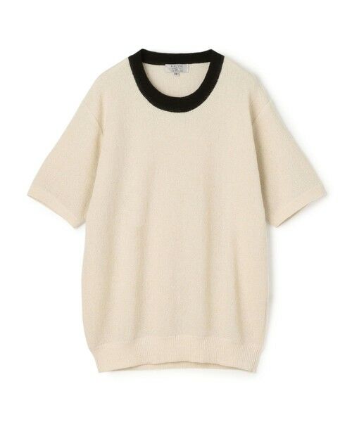 TOMORROWLAND / トゥモローランド ニット・セーター | 【別注】Raffa Molina パイピング クルーネック ハーフスリーブニット(14 オフホワイト)