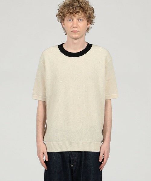 TOMORROWLAND / トゥモローランド ニット・セーター | 【別注】Raffa Molina パイピング クルーネック ハーフスリーブニット | 詳細2