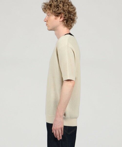 TOMORROWLAND / トゥモローランド ニット・セーター | 【別注】Raffa Molina パイピング クルーネック ハーフスリーブニット | 詳細3