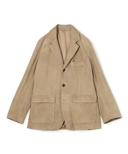TOMORROWLAND / トゥモローランド テーラードジャケット | DENIM NEW STANLEY スウェード シングルブレステッド 3Bジャケット(43 ベージュ)