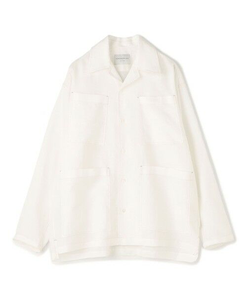 TOMORROWLAND/トゥモローランド リネン 4ポケット サファリシャツ 11 ホワイト S