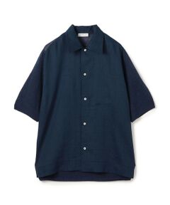 TOMORROWLAND / トゥモローランド ニット・セーター | リネンニットコンビ ハーフスリーブシャツ