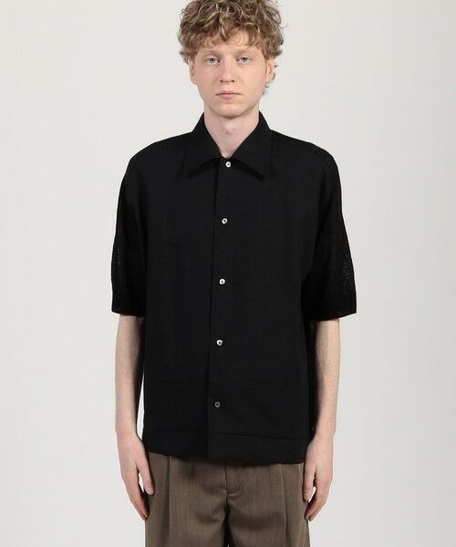 TOMORROWLAND / トゥモローランド ニット・セーター | リネンニットコンビ ハーフスリーブシャツ | 詳細2