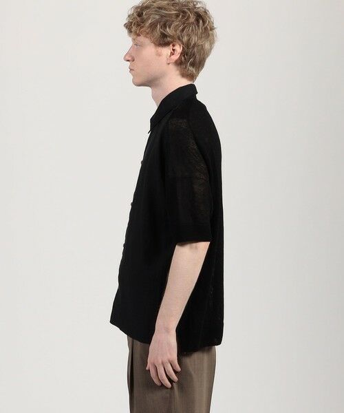 TOMORROWLAND / トゥモローランド ニット・セーター | リネンニットコンビ ハーフスリーブシャツ | 詳細3