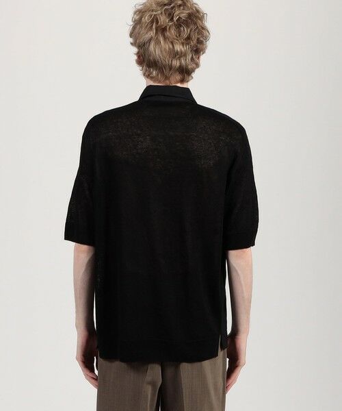 TOMORROWLAND / トゥモローランド ニット・セーター | リネンニットコンビ ハーフスリーブシャツ | 詳細4