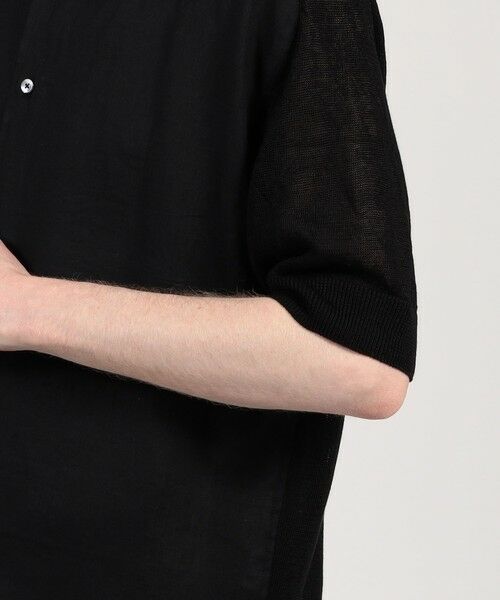 TOMORROWLAND / トゥモローランド ニット・セーター | リネンニットコンビ ハーフスリーブシャツ | 詳細6