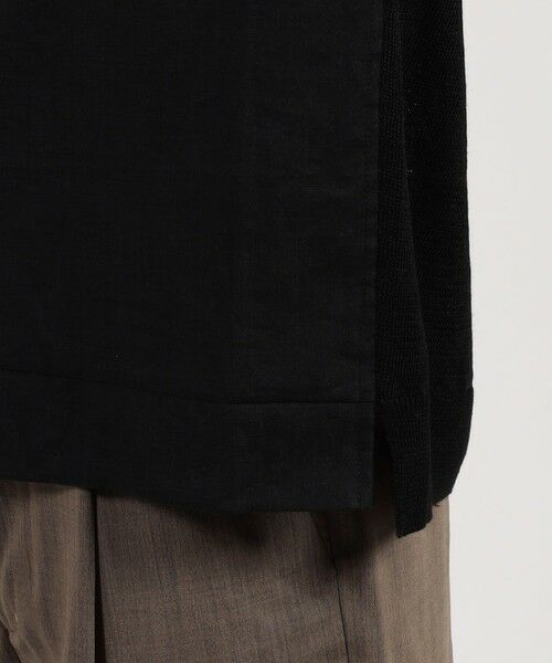 TOMORROWLAND / トゥモローランド ニット・セーター | リネンニットコンビ ハーフスリーブシャツ | 詳細7