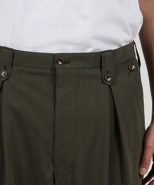 TOMORROWLAND / トゥモローランド チノ・ワークパンツ | コットン グラスツイル 1プリーツ ワイドパンツ | 詳細5