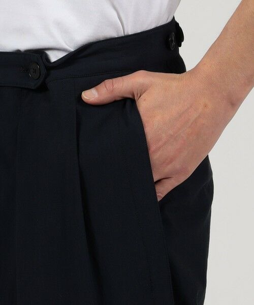 TOMORROWLAND / トゥモローランド チノ・ワークパンツ | コットン グラスツイル 2プリーツ ベルトレスパンツ | 詳細7