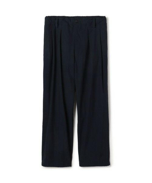 TOMORROWLAND/トゥモローランド コットンポリアミドシャンブレー 2プリーツ イージーパンツ 69 ネイビー M