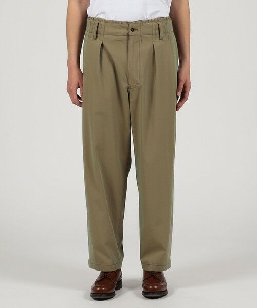 TOMORROWLAND / トゥモローランド チノ・ワークパンツ | コットンポリアミドシャンブレー 2プリーツ イージーパンツ | 詳細2