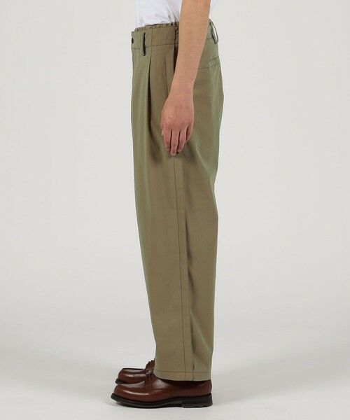 TOMORROWLAND / トゥモローランド チノ・ワークパンツ | コットンポリアミドシャンブレー 2プリーツ イージーパンツ | 詳細3