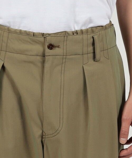 TOMORROWLAND / トゥモローランド チノ・ワークパンツ | コットンポリアミドシャンブレー 2プリーツ イージーパンツ | 詳細5