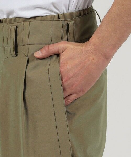 TOMORROWLAND / トゥモローランド チノ・ワークパンツ | コットンポリアミドシャンブレー 2プリーツ イージーパンツ | 詳細7