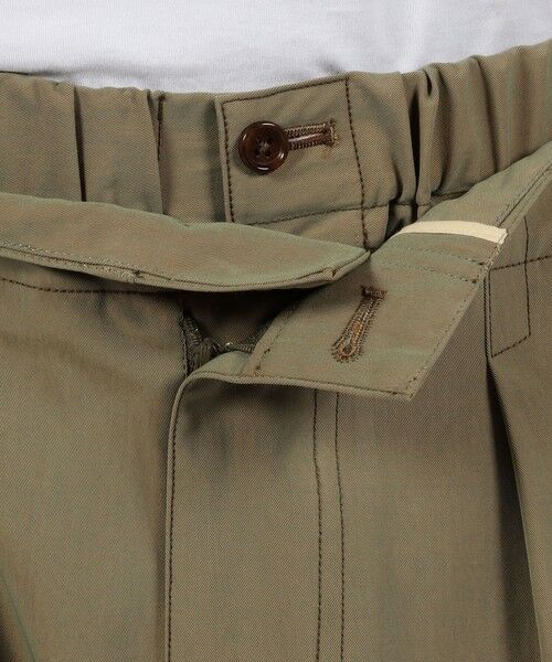 TOMORROWLAND / トゥモローランド チノ・ワークパンツ | コットンポリアミドシャンブレー 2プリーツ イージーパンツ | 詳細9