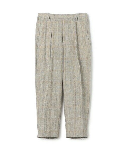 TOMORROWLAND / トゥモローランド その他パンツ | リネン グレンチェック 1タック ペグトップパンツ(16 グレー系)