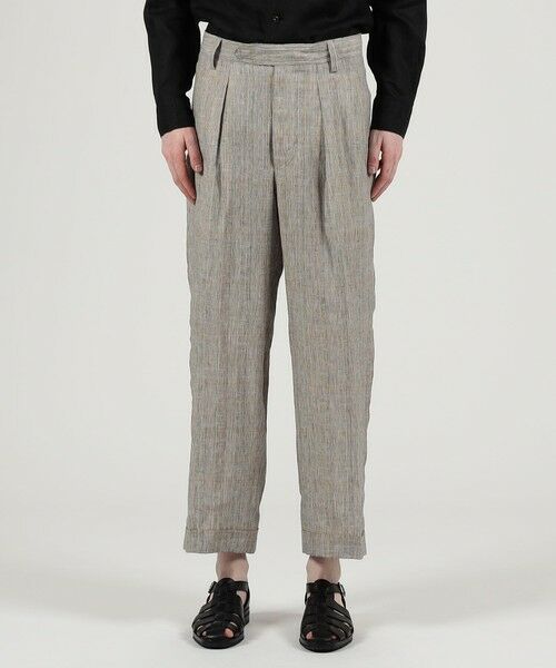 TOMORROWLAND / トゥモローランド その他パンツ | リネン グレンチェック 1タック ペグトップパンツ | 詳細2