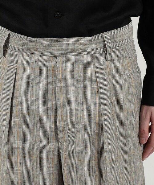 TOMORROWLAND / トゥモローランド その他パンツ | リネン グレンチェック 1タック ペグトップパンツ | 詳細5