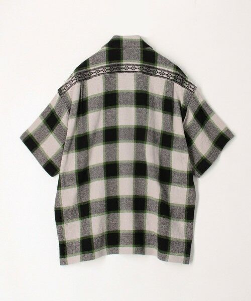 インドコットン バスケットウィーブ ハーフスリーブシャツ