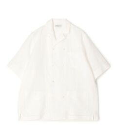 TOMORROWLAND / トゥモローランド シャツ・ブラウス | リネン ダブルブレステッド ハーフスリーブシャツ