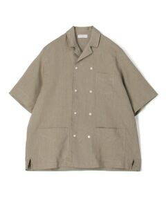 TOMORROWLAND / トゥモローランド シャツ・ブラウス | リネン ダブルブレステッド ハーフスリーブシャツ