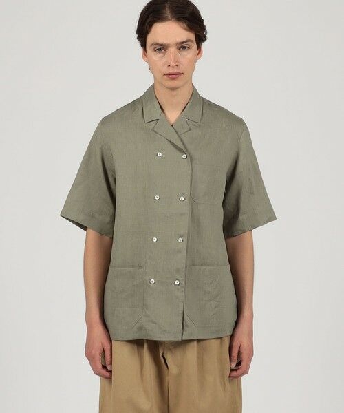 TOMORROWLAND / トゥモローランド シャツ・ブラウス | リネン ダブルブレステッド ハーフスリーブシャツ | 詳細11