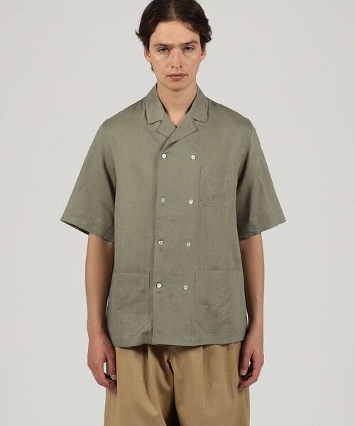 TOMORROWLAND / トゥモローランド シャツ・ブラウス | リネン ダブルブレステッド ハーフスリーブシャツ | 詳細2