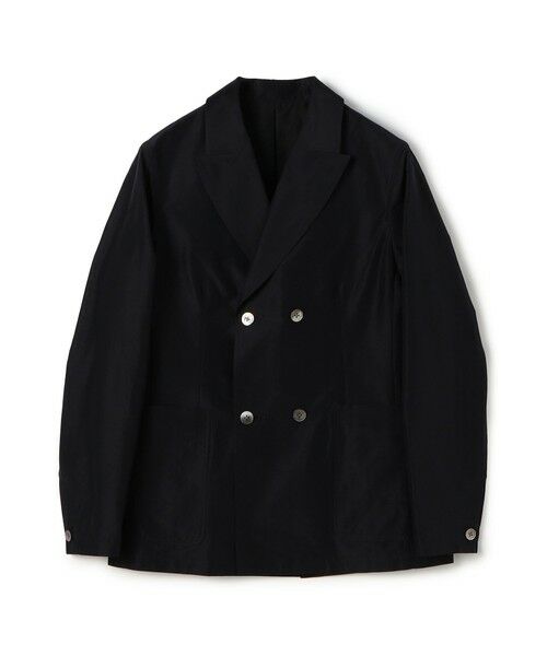 TOMORROWLAND / トゥモローランド テーラードジャケット | コットンシルク ダブルブレステッド 4Bジャケット(69 ネイビー)