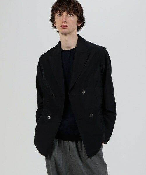 TOMORROWLAND / トゥモローランド テーラードジャケット | コットンシルク ダブルブレステッド 4Bジャケット | 詳細1
