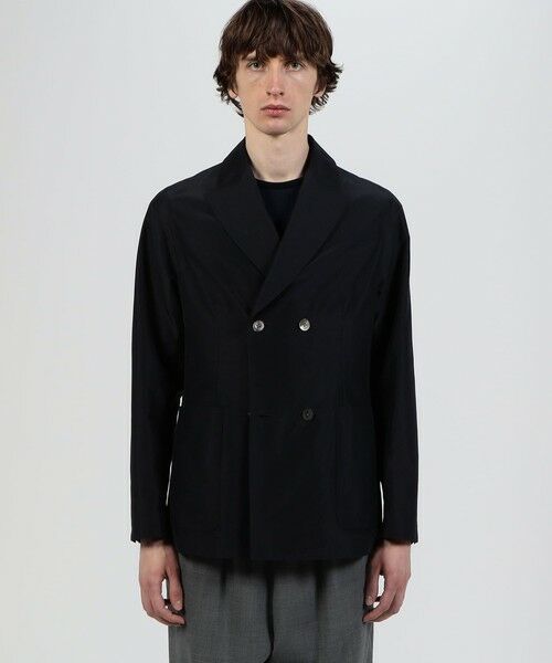 TOMORROWLAND / トゥモローランド テーラードジャケット | コットンシルク ダブルブレステッド 4Bジャケット | 詳細2