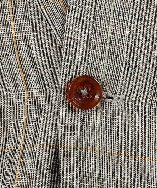 TOMORROWLAND / トゥモローランド テーラードジャケット | リネン グレンチェック シングルブレステッド 3Bジャケット | 詳細11