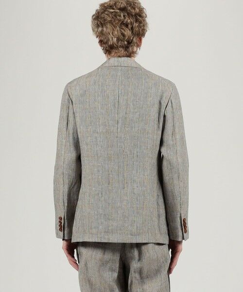 TOMORROWLAND / トゥモローランド テーラードジャケット | リネン グレンチェック シングルブレステッド 3Bジャケット | 詳細4