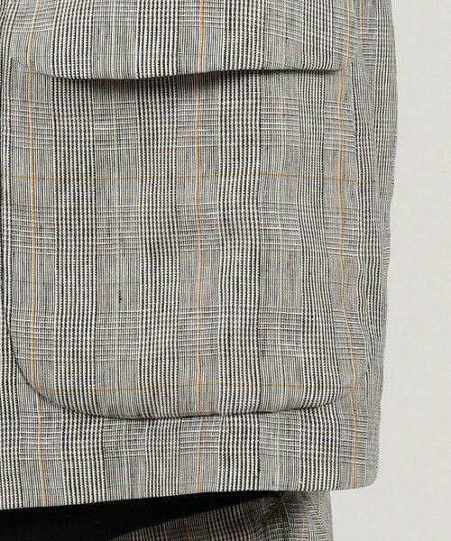 TOMORROWLAND / トゥモローランド テーラードジャケット | リネン グレンチェック シングルブレステッド 3Bジャケット | 詳細8