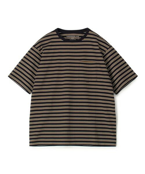 TOMORROWLAND/トゥモローランド ギザコットン ハーフスリーブ ポケットTシャツ 68 ネイビー系 S