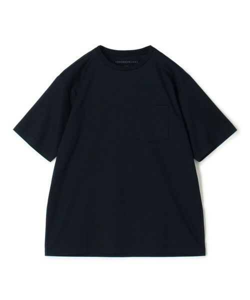 TOMORROWLAND/トゥモローランド ギザコットン ハーフスリーブ ポケットTシャツ 69 ネイビー L