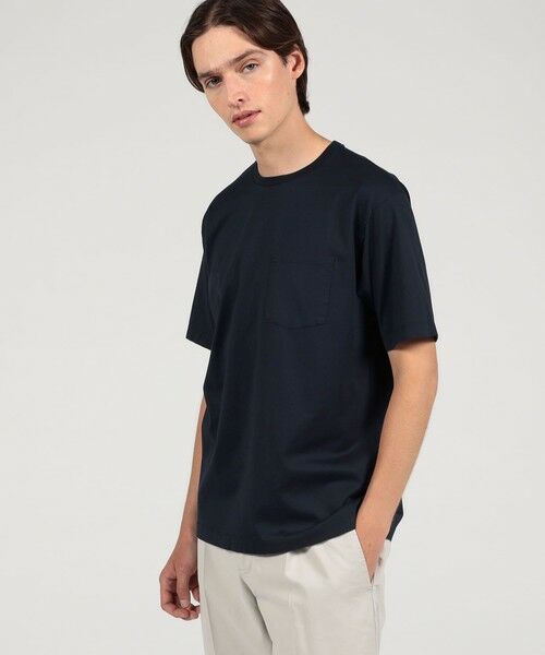 TOMORROWLAND / トゥモローランド カットソー | ギザコットン ハーフスリーブ ポケットTシャツ | 詳細1