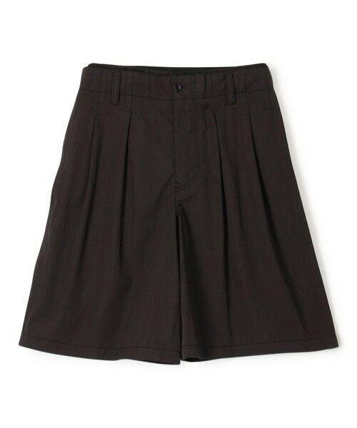 TOMORROWLAND/トゥモローランド コットンシャンブレー 2プリーツ ショートパンツ 17 チャコールグレー XS