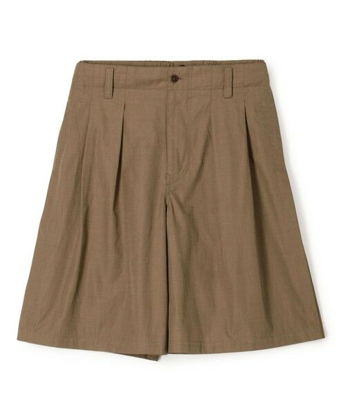 TOMORROWLAND/トゥモローランド コットンシャンブレー 2プリーツ ショートパンツ 47 ブラウン XS