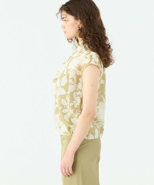 TOMORROWLAND / トゥモローランド シャツ・ブラウス | コットンリネンプリント フリルネックブラウス | 詳細3