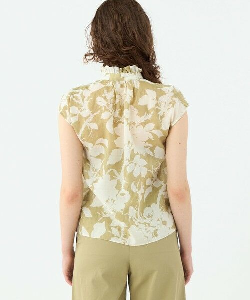 TOMORROWLAND / トゥモローランド シャツ・ブラウス | コットンリネンプリント フリルネックブラウス | 詳細4