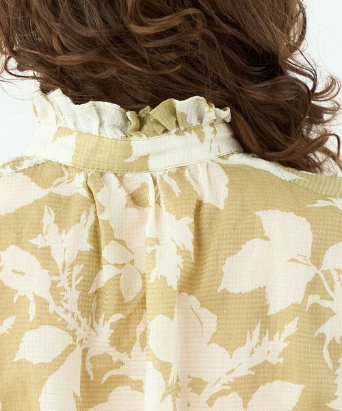 TOMORROWLAND / トゥモローランド シャツ・ブラウス | コットンリネンプリント フリルネックブラウス | 詳細6