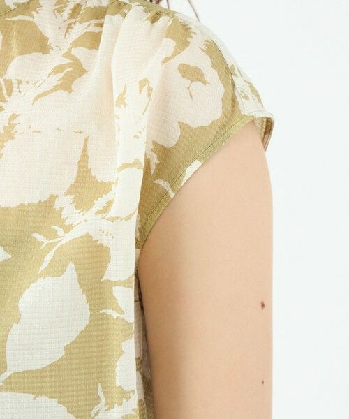 TOMORROWLAND / トゥモローランド シャツ・ブラウス | コットンリネンプリント フリルネックブラウス | 詳細7