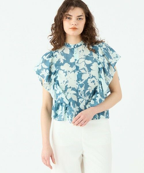 TOMORROWLAND / トゥモローランド シャツ・ブラウス | コットンリネンプリント バタフライスリーブブラウス | 詳細2