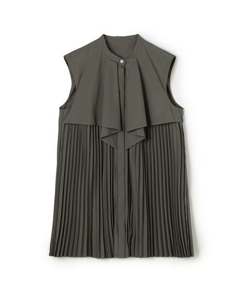 TOMORROWLAND / トゥモローランド シャツ・ブラウス | スパンブロード フロントドレープブラウス(15 グレー)