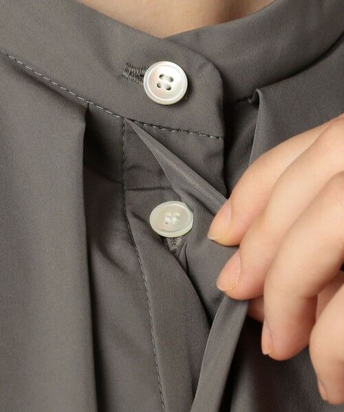 TOMORROWLAND / トゥモローランド シャツ・ブラウス | スパンブロード フロントドレープブラウス | 詳細10