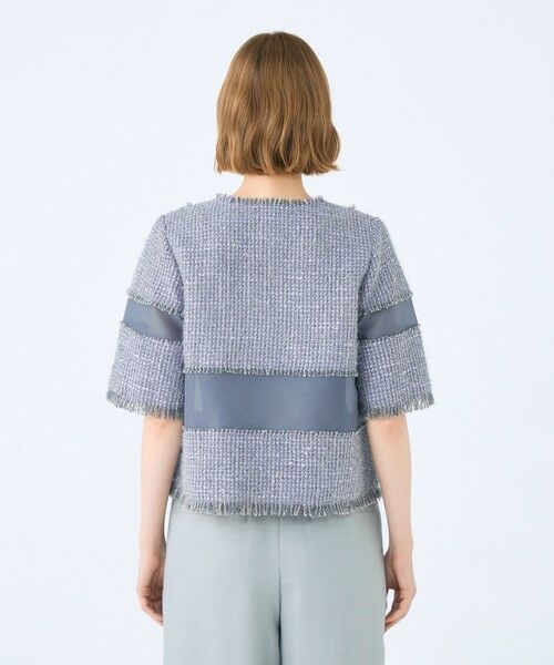 TOMORROWLAND / トゥモローランド その他トップス | ブロッキングツイード ハーフスリーブプルオーバー | 詳細4