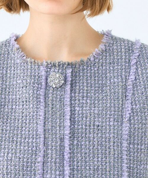 TOMORROWLAND / トゥモローランド その他トップス | ブロッキングツイード ハーフスリーブプルオーバー | 詳細5