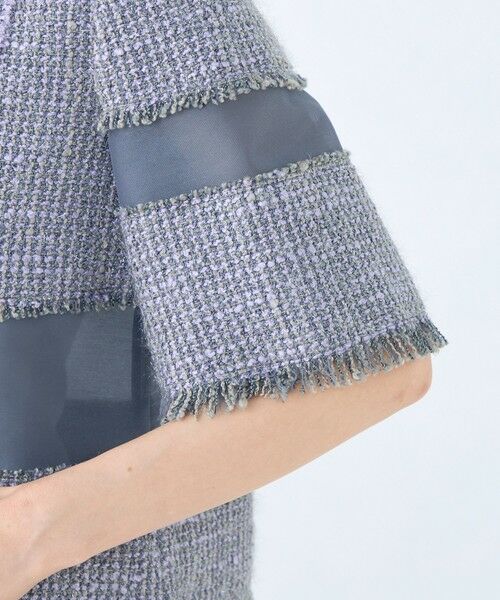 TOMORROWLAND / トゥモローランド その他トップス | ブロッキングツイード ハーフスリーブプルオーバー | 詳細6
