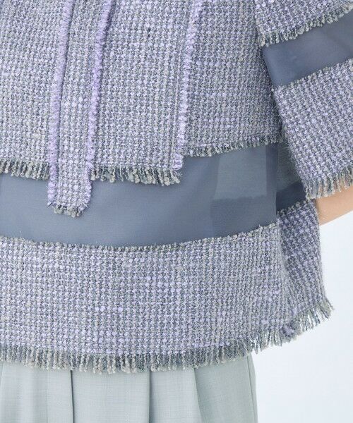 TOMORROWLAND / トゥモローランド その他トップス | ブロッキングツイード ハーフスリーブプルオーバー | 詳細7