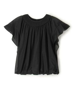 再値下げ　トゥモローランド　Ballsey ブラック 半袖 フレアトップス Ballsey（ボールジィ）｜レディース｜トゥモローランド 公式通販